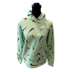 Nike Girls' Sportswear 3D Printed Hoodie (Vapor Green) Size XL